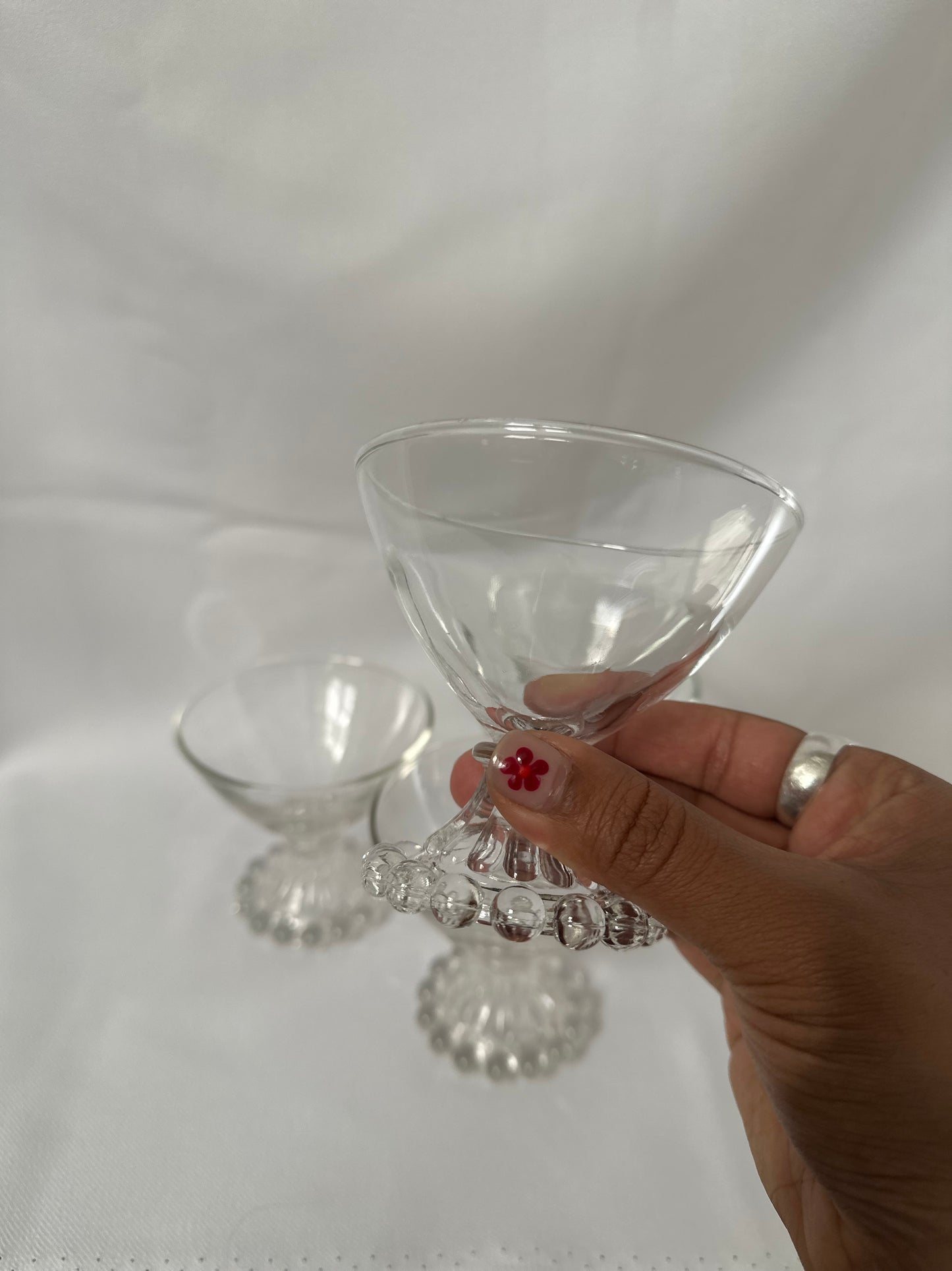 vintage bubble coupe glasses