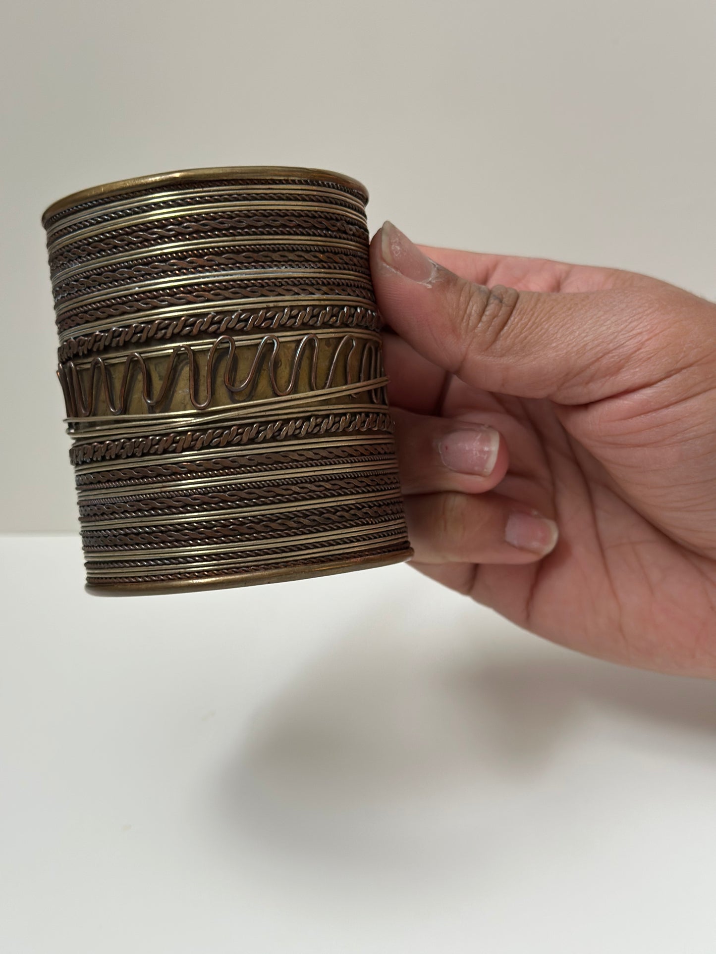 brass extra-wide cuff bangle