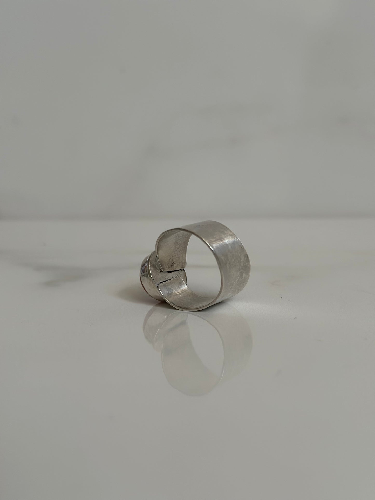 sterling silver + carnelian statement ring