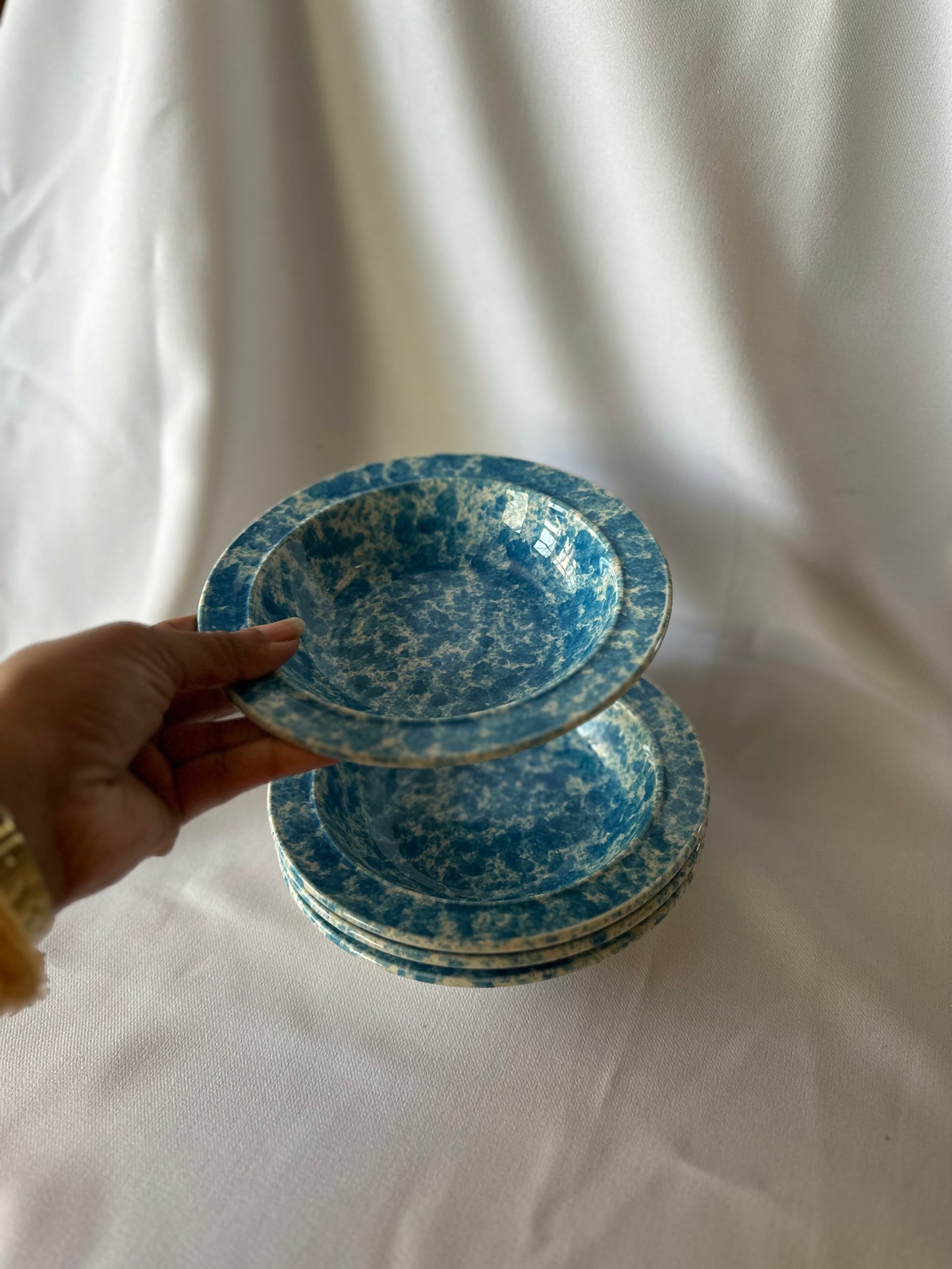 speckled stoneware bowls