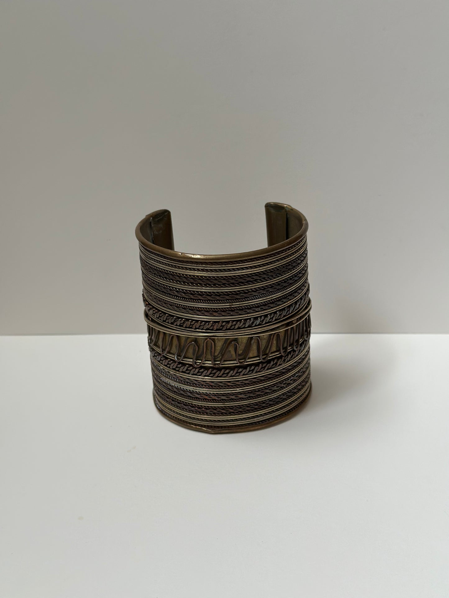 brass extra-wide cuff bangle