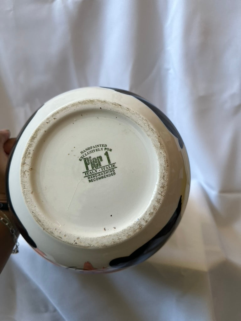hand painted pitcher
