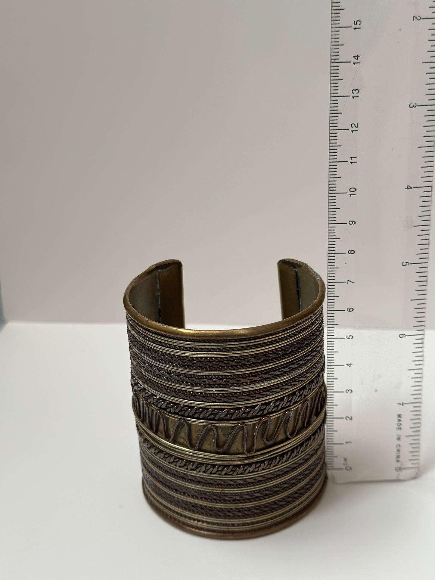 brass extra-wide cuff bangle