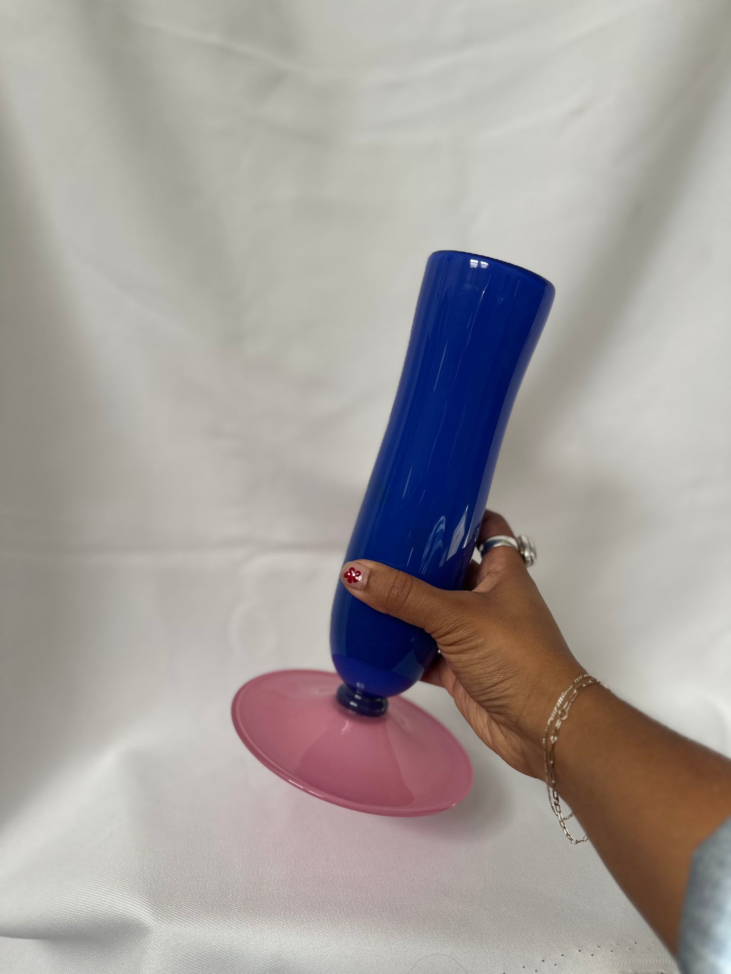 tall blown glass vase