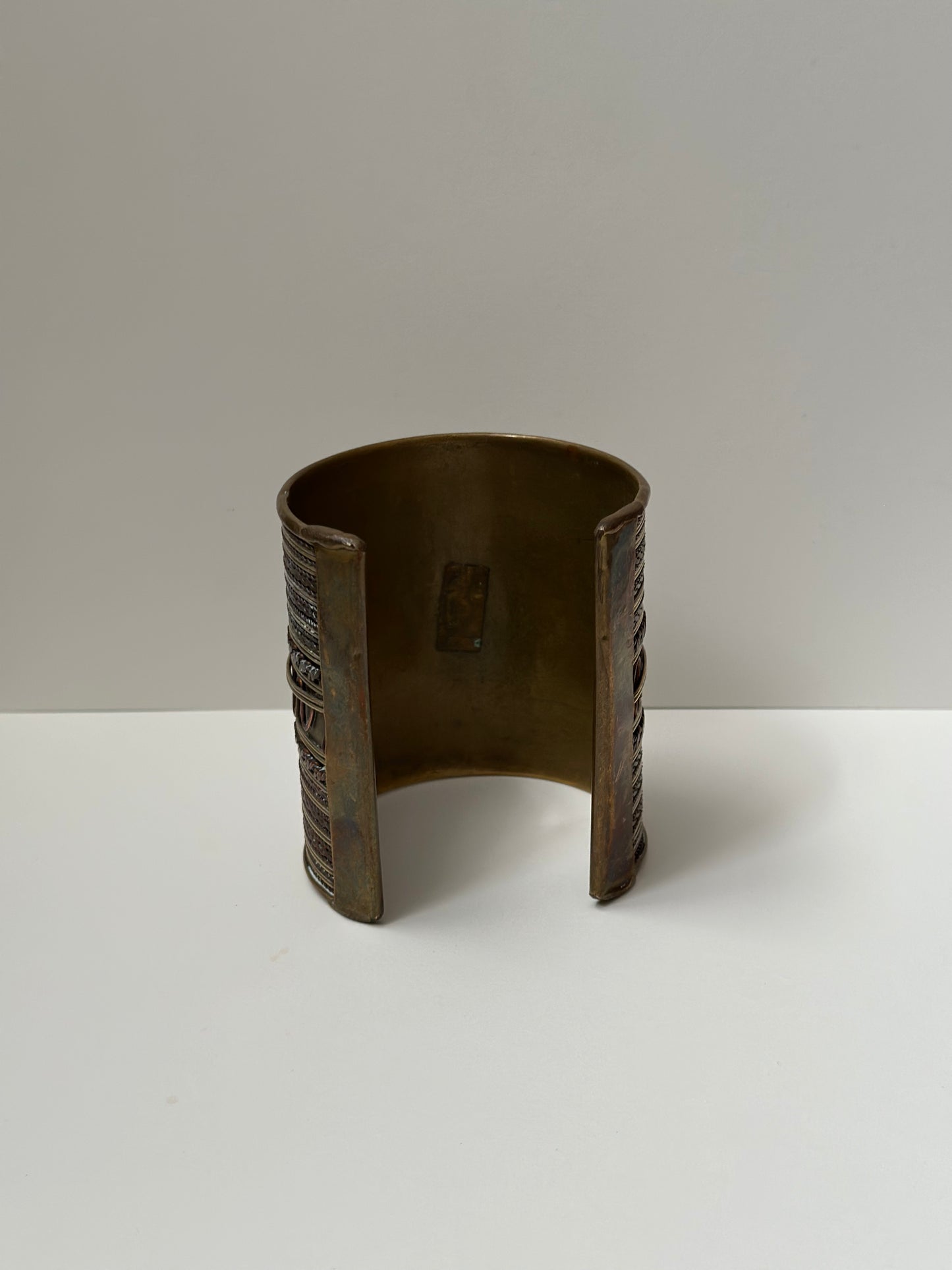 brass extra-wide cuff bangle