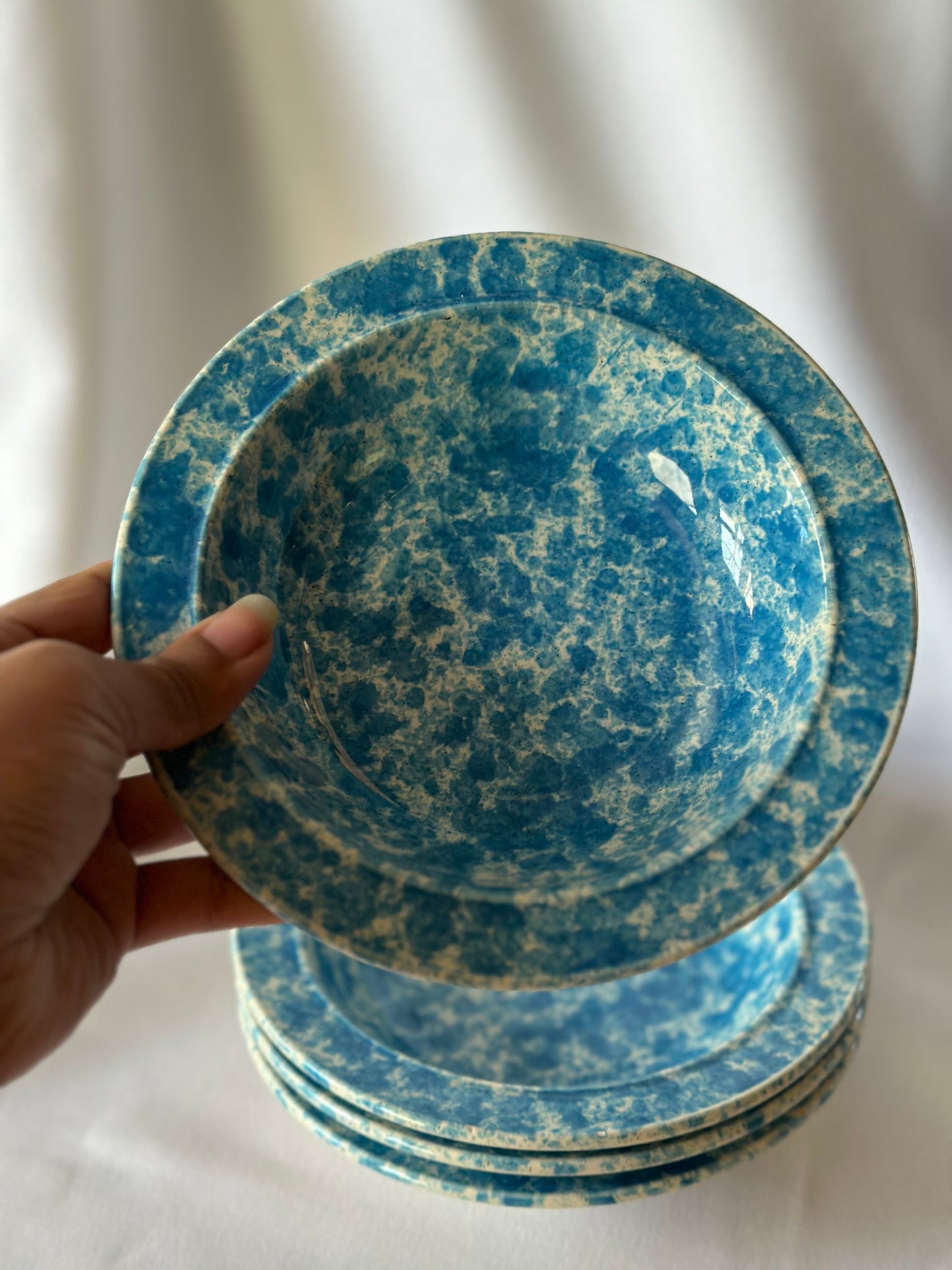 speckled stoneware bowls