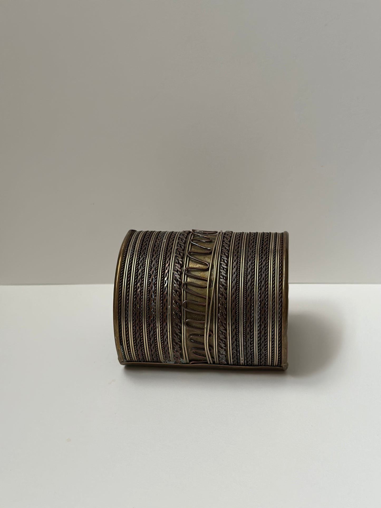 brass extra-wide cuff bangle