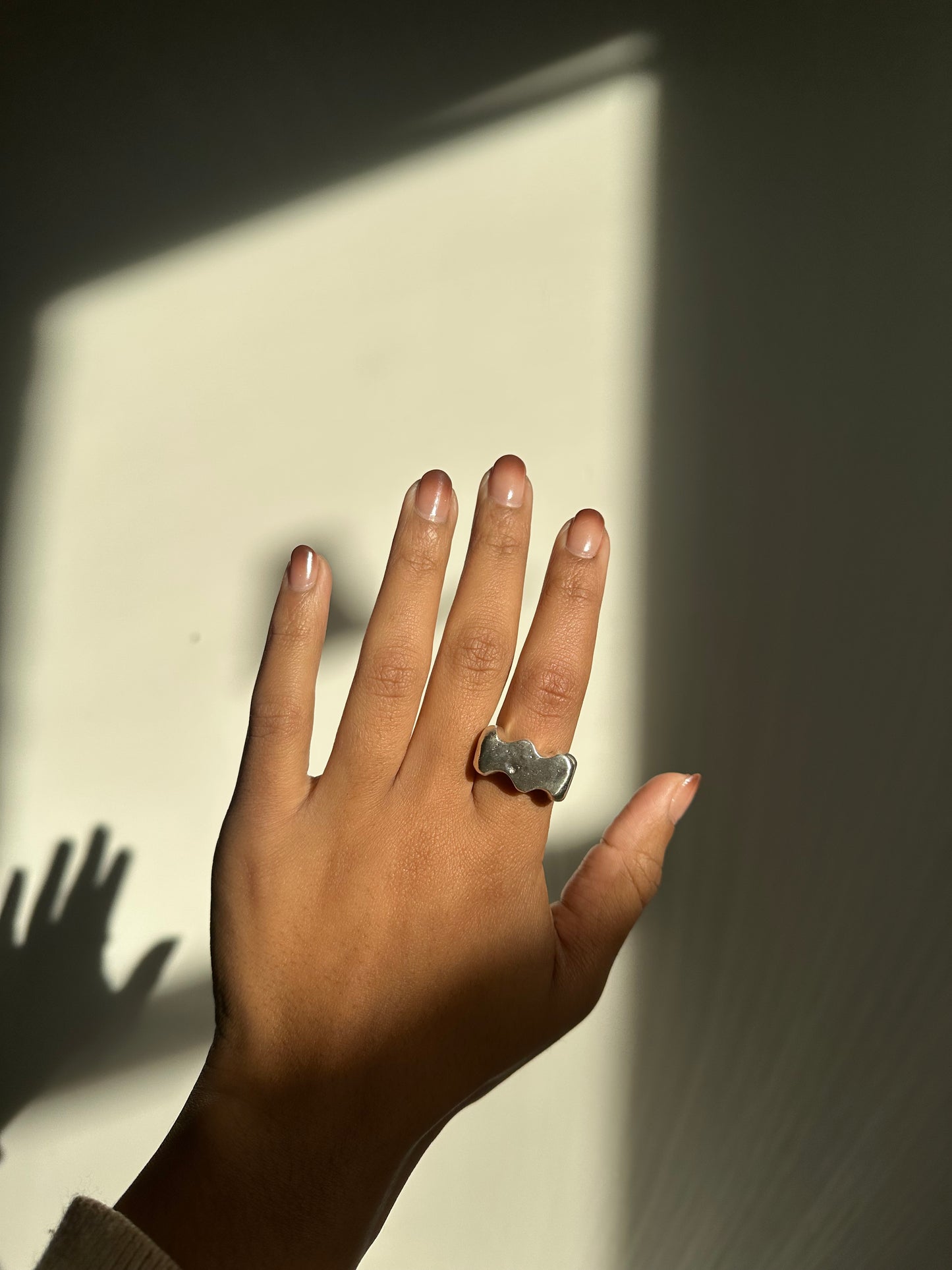 chunky sterling silver signet ring