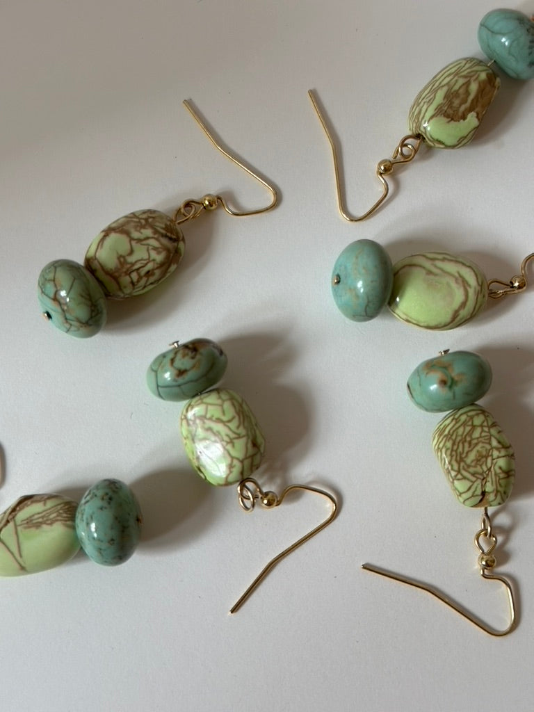 stacked turquoise dangles