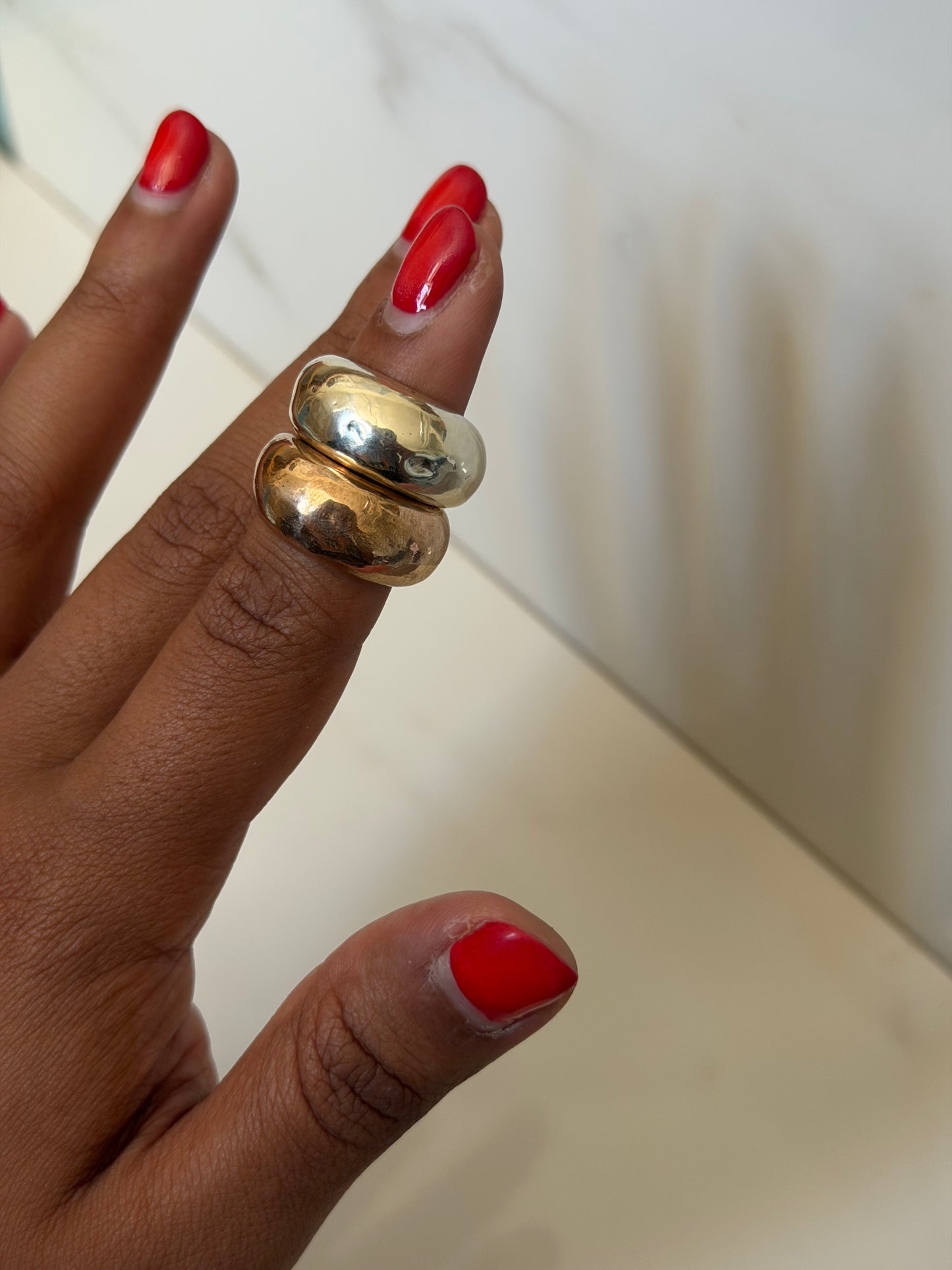 solid bronze bubble ring