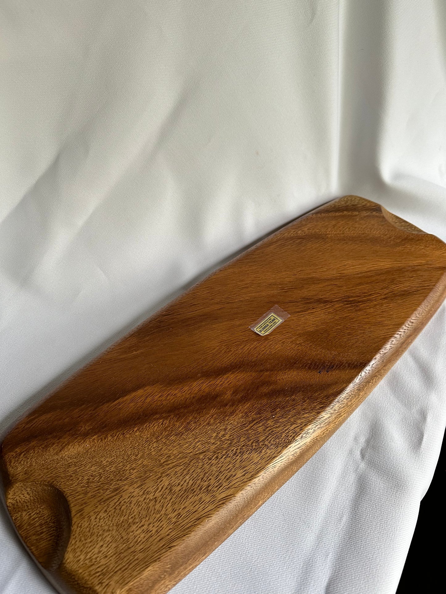 long teak serving platter