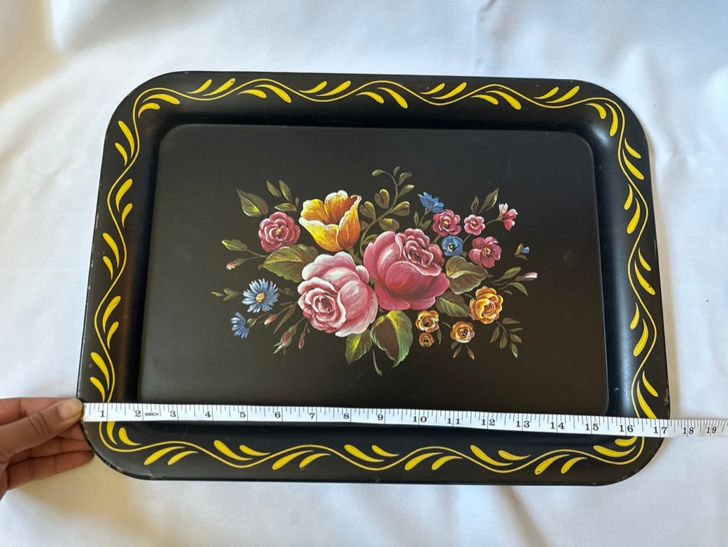 painted metal tray