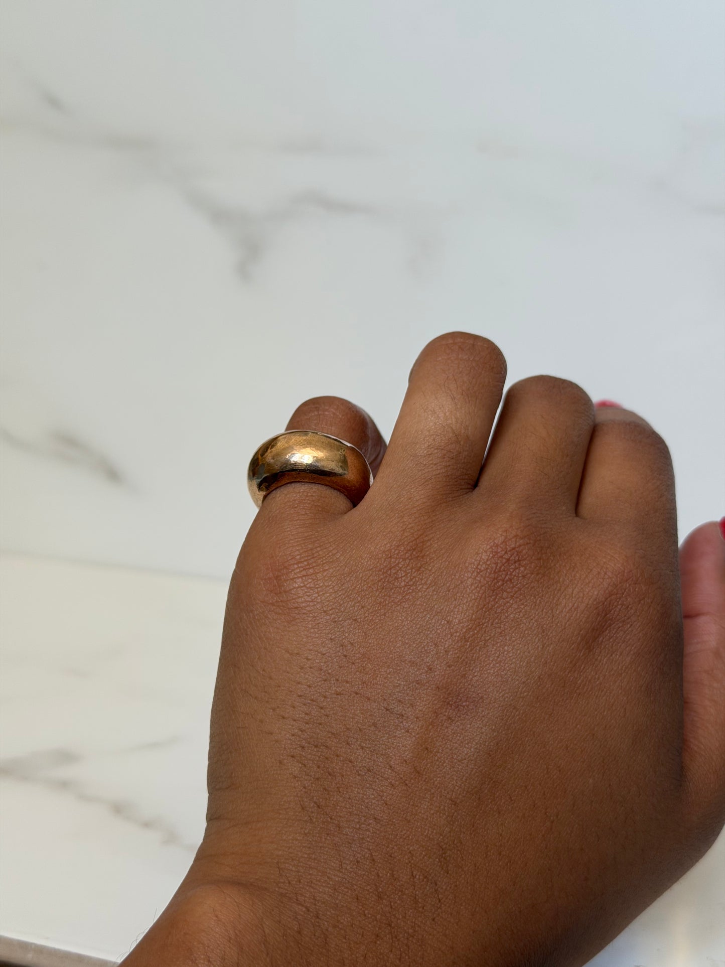 solid bronze bubble ring