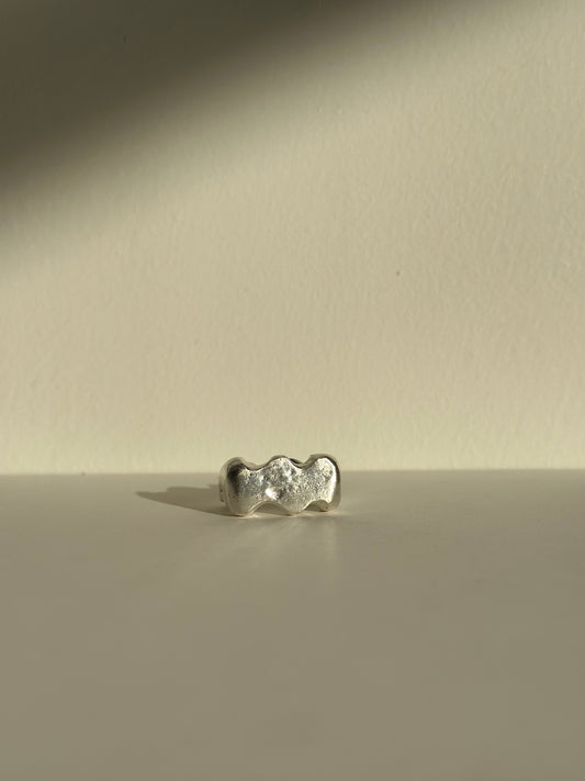 chunky sterling silver signet ring