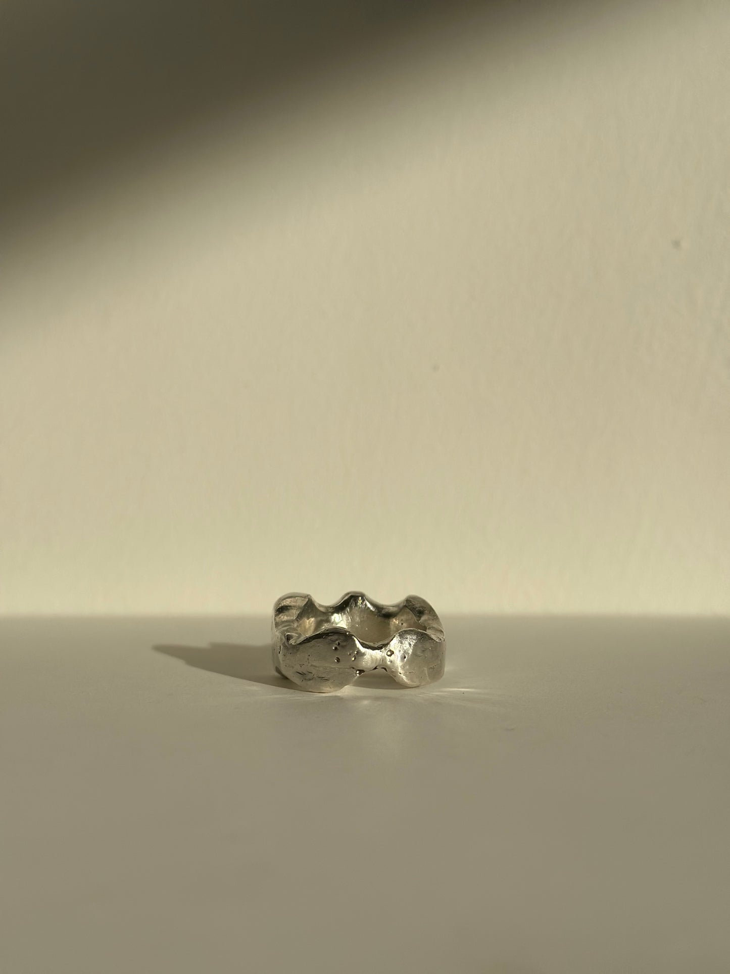 chunky sterling silver signet ring