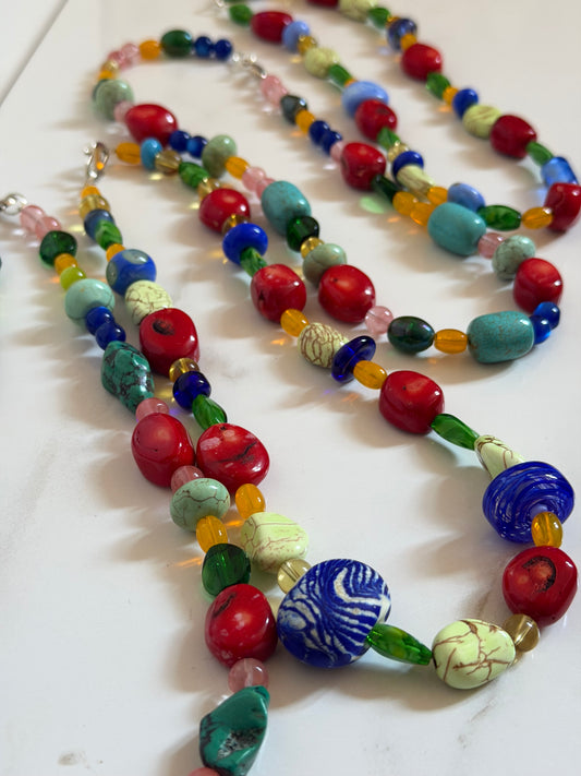 chunky beaded necklace