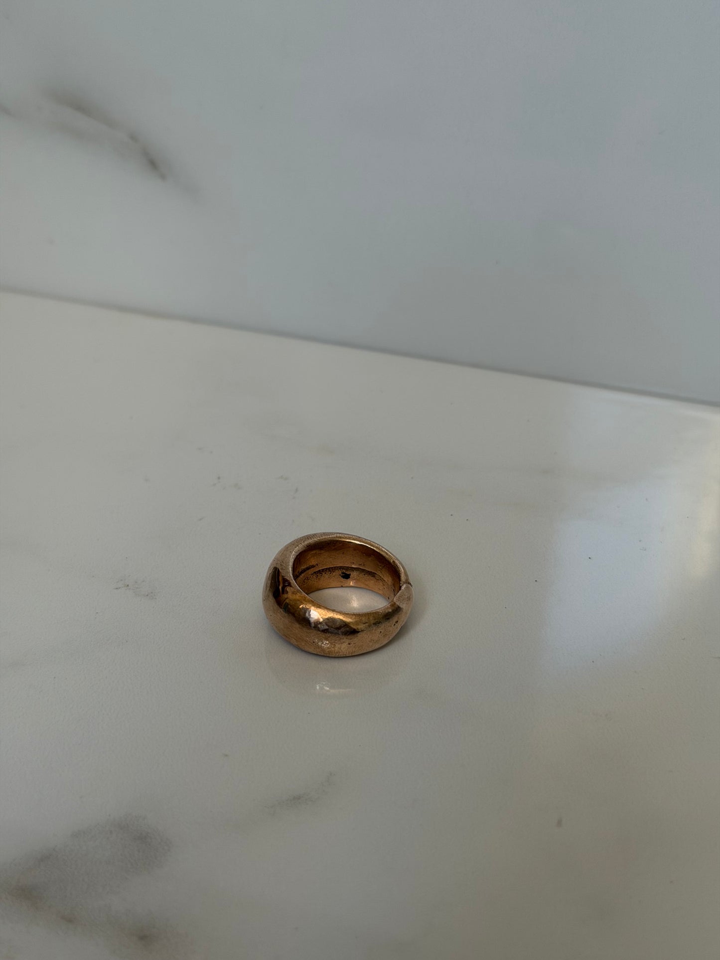 solid bronze bubble ring