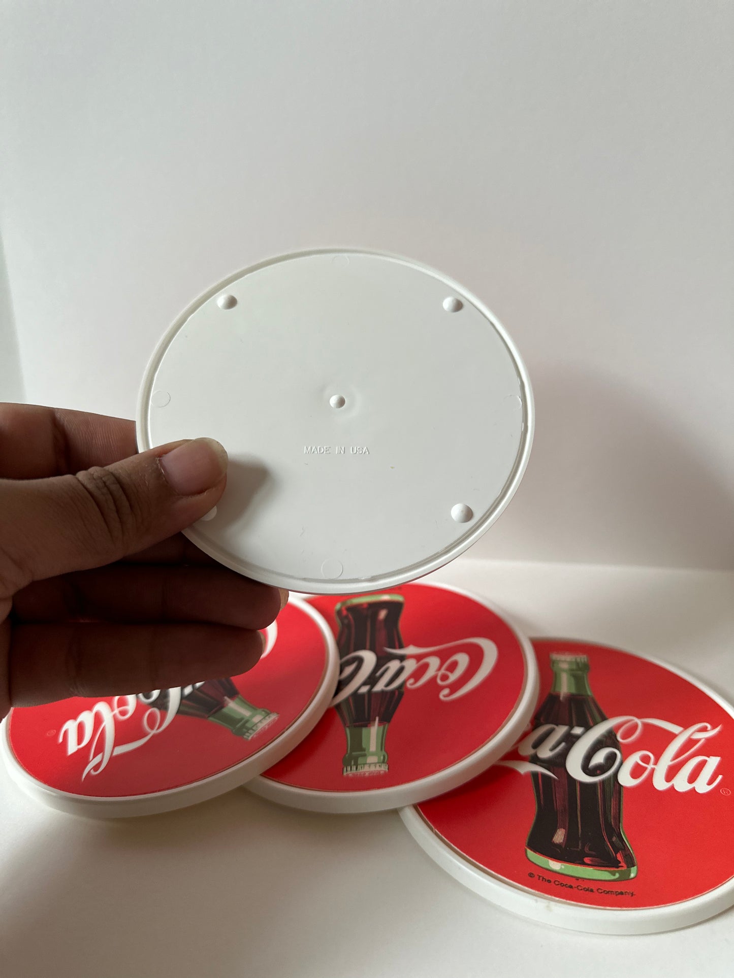 plastic coca-cola coasters