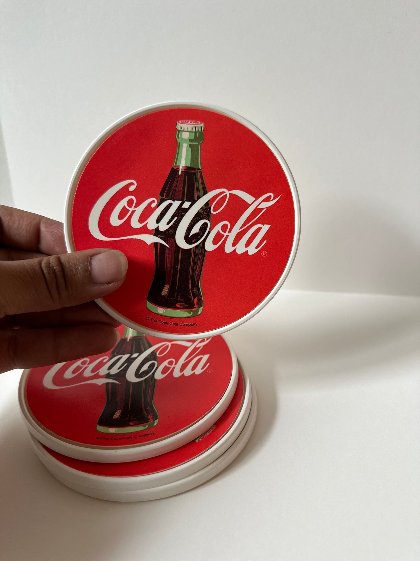 plastic coca-cola coasters