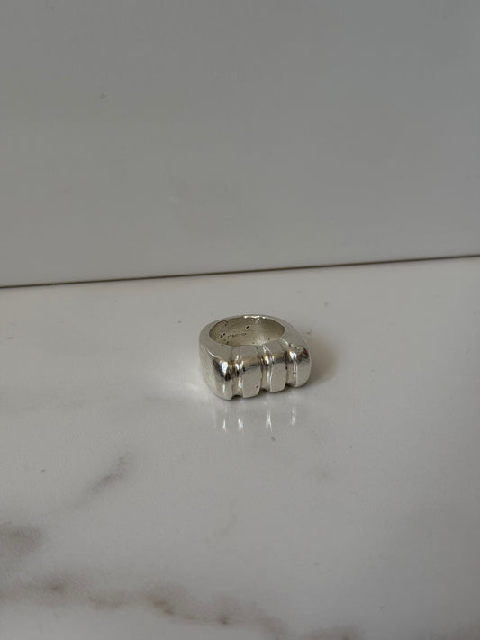 chunky sterling silver signet ring