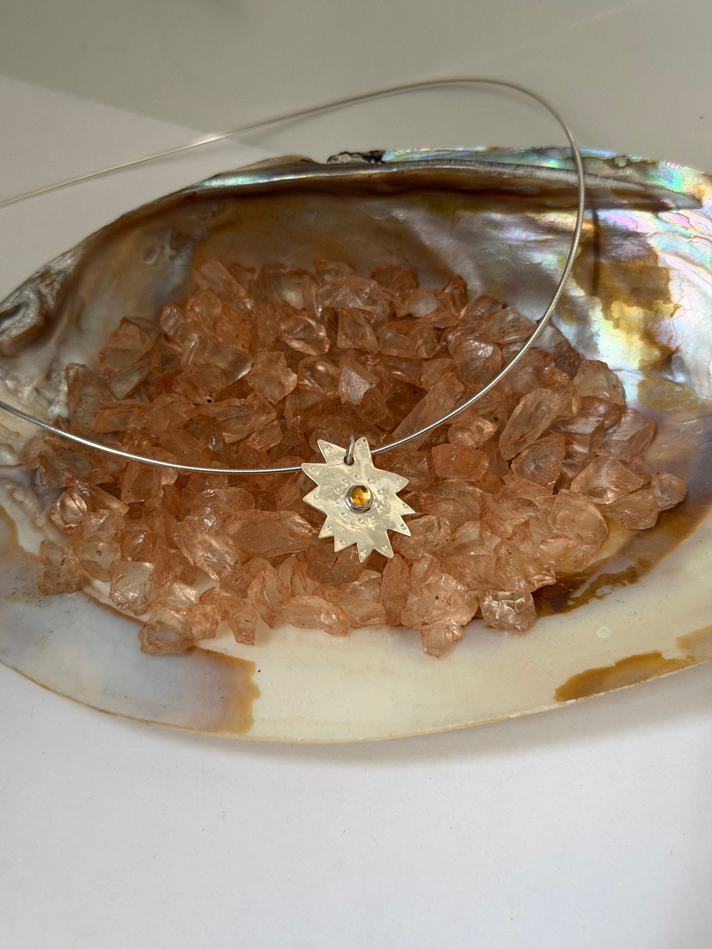 wonky sunburst with citrine